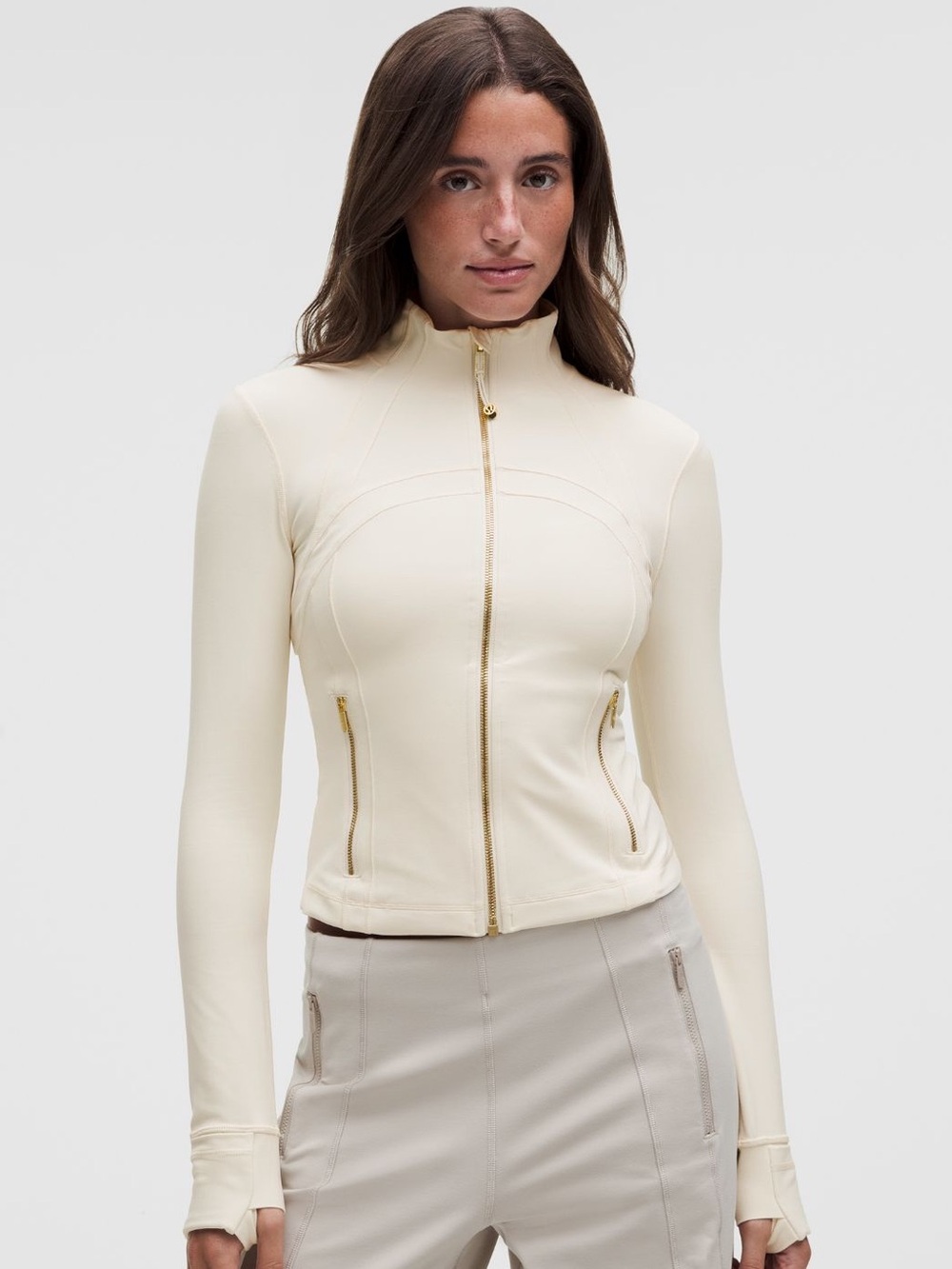 lululemon Ivory/Cream & Gold Define Cropped Jacket